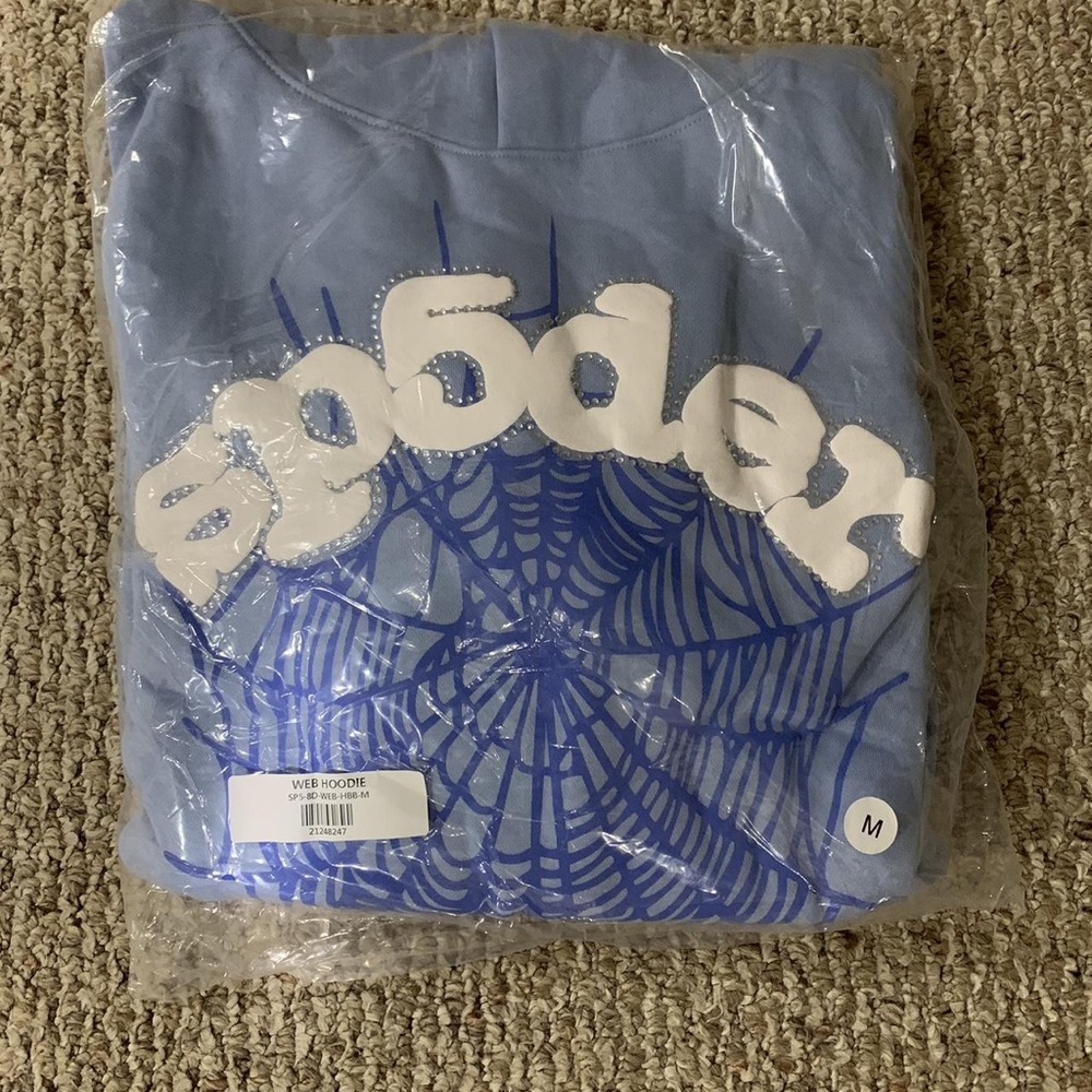 Spyder Blue Hoodie with White Logo